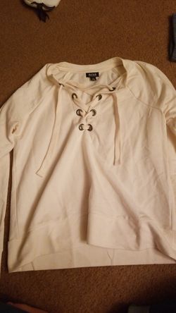 Long sleeve cream color blouse