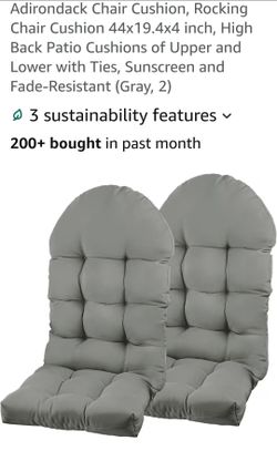 New Adirondack Gray Chair Cushions (2)