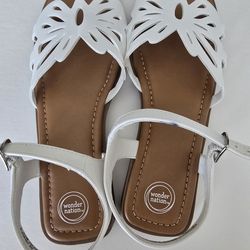 Girls white sandles