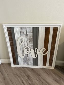 Kirkland Art Decor LOVE Rustic Wood Art Wall Decor Sign