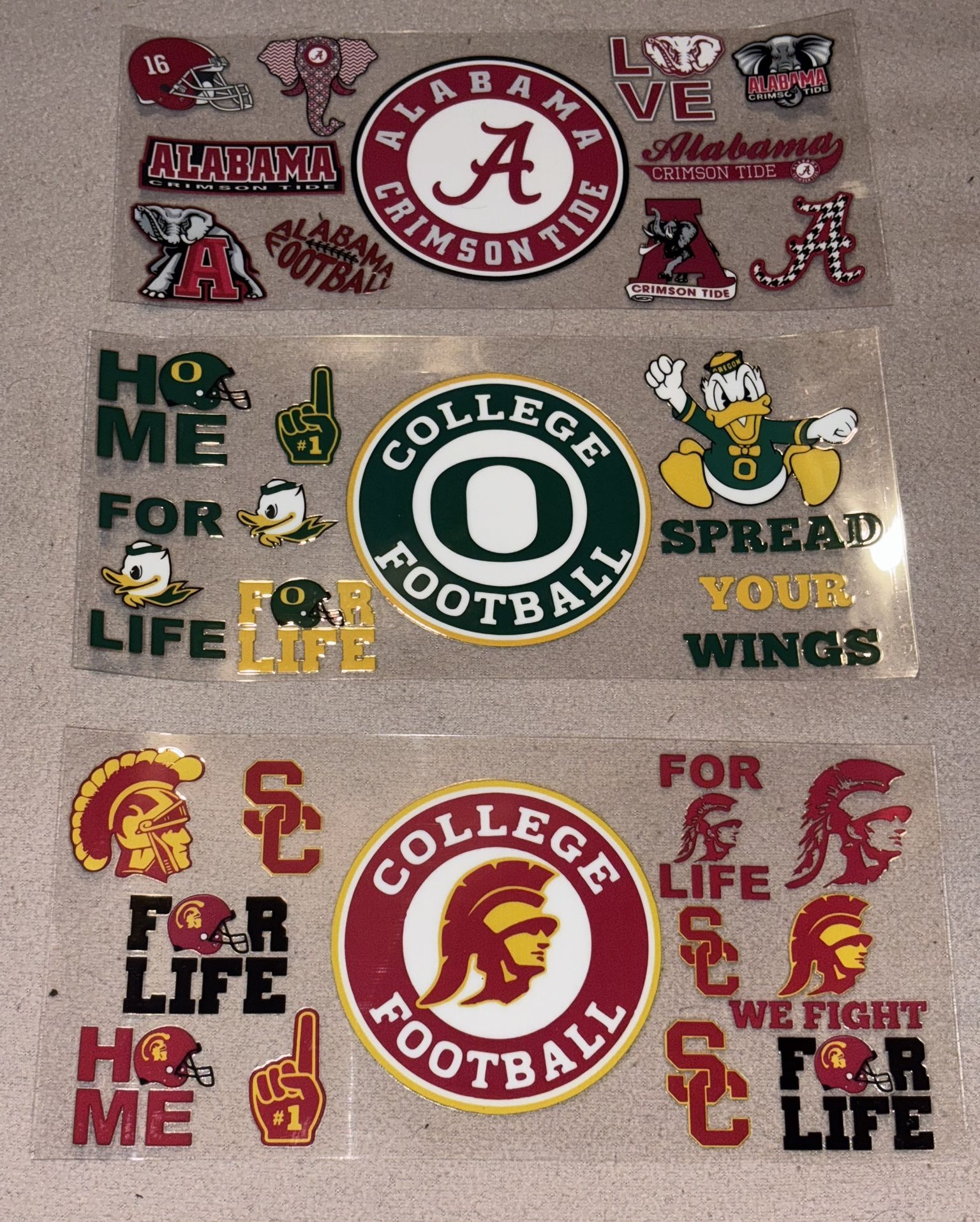 UV DTF College Cup Wrap 5 Prints 