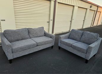Gray Couch And Loveseat (WILL DELIVER)