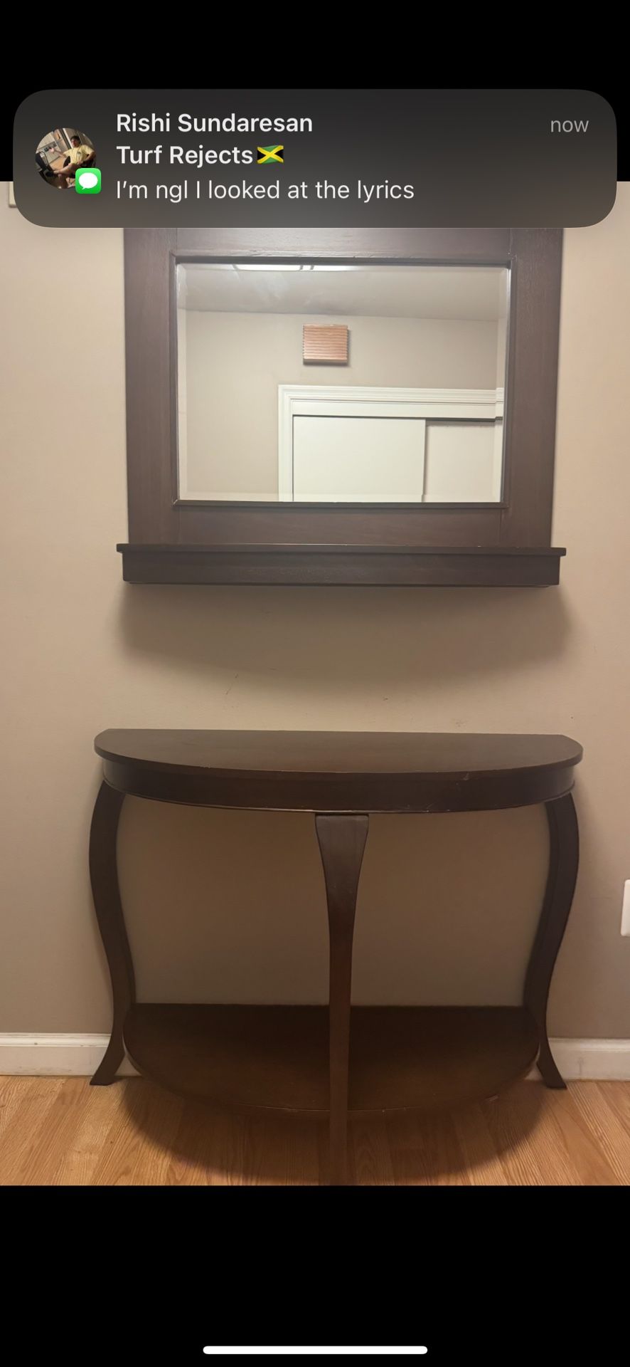 Side Table & Mirror