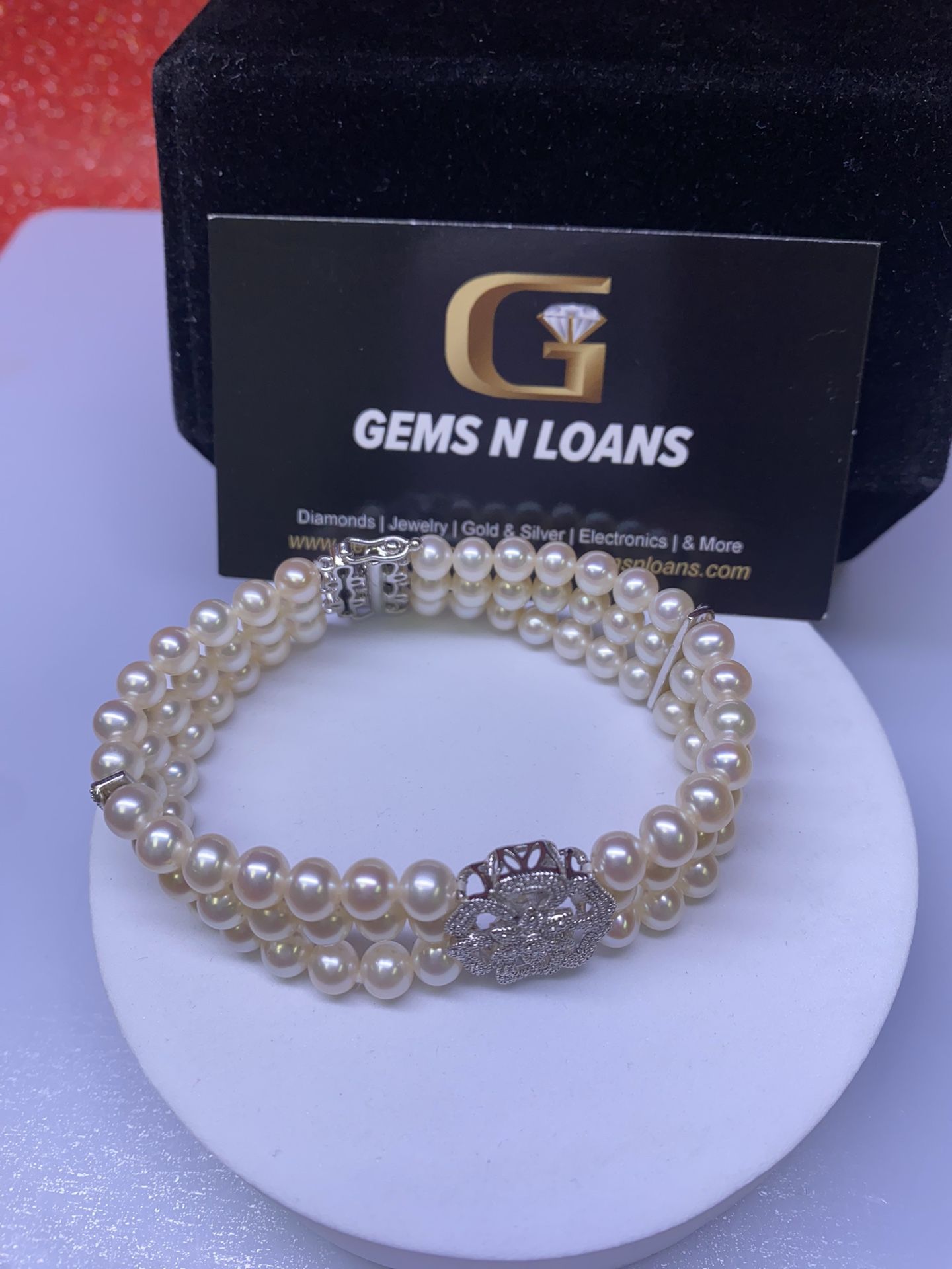 925 Pearl Flower Bracelet