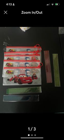 new 5 cars pencil bags and 4 rulers