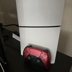 PS5 Slim Disk Console With Red Controller And Games (Read Description)