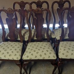 6 American Drew Scotch Guard Treated Dining Room Chairs for