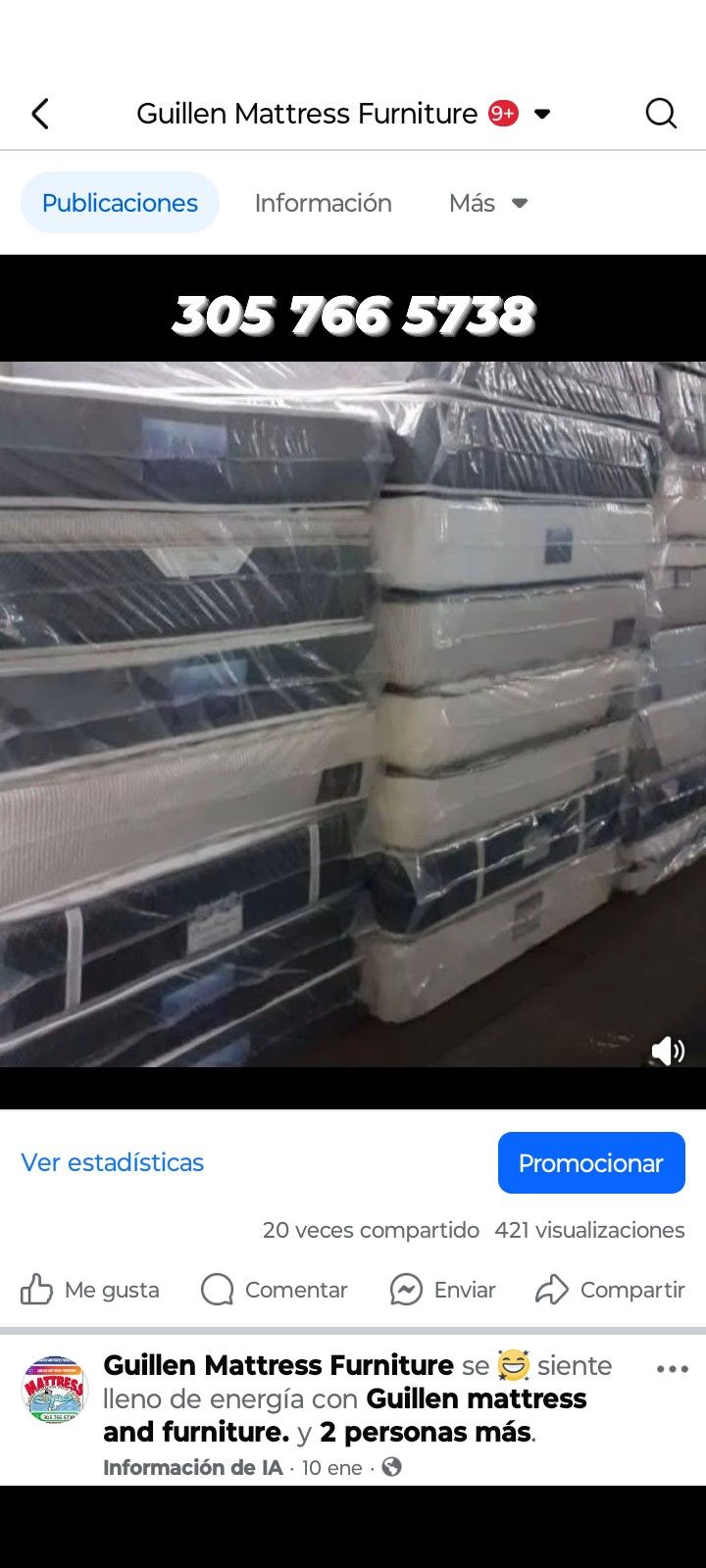 Have All Size Available Good Prices Todos Los tamaños Disponibles Stack of new mattresses wrapped in protective plastic. Multiple styles available.