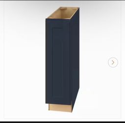 Shop Hampton Bay Avondale 9 in. W x 24 in. D x 34.5 in. H Ready to Assemble Plywood Shaker Base Kitchen Cabinet in Ink Blue