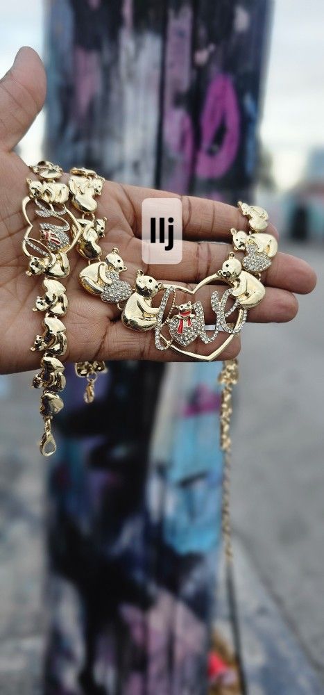 I Deliver I Ship 14k Gold Plated Chain Set