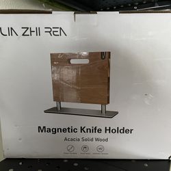 NEW Acacia Wood Magnetic Knife Holder + Sharpener – $30 FIRM 🔪  📍 Pickup: South Durango & 215 — near IKEA 💵 $30 FIRM  Brand new LIN ZHI REN magneti