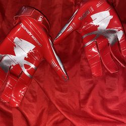 Under Armour Football Gloves Red 