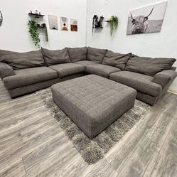 Grey Sectional Couch - Free Delivery 