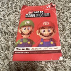 New Super Mario Bros Wii - Nintendo Wii - Authentic Manual Only