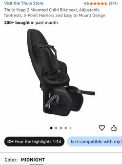 NEW IN BOX - Thule Yepp 2 Mounted Child Bike Seat