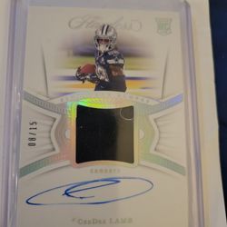 2020 Flawless RC ROOKIE Ceedee Lamb Signature Gloves Auto #/15