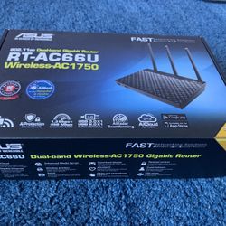 Asus Network RT-AC66U B1 802.11ac Dual-Band Wireless AC1750 Gigabit Ro