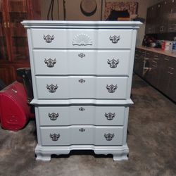 Wood dresser painted light gray