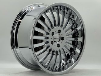 4PC 20" Zenetti Wheels SPARTAN CHROME 20X8.5 ET20 / 20X10 ET25 5X114.3 #284