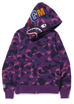 New Shark Full-Zip Hoodie Purple Camo