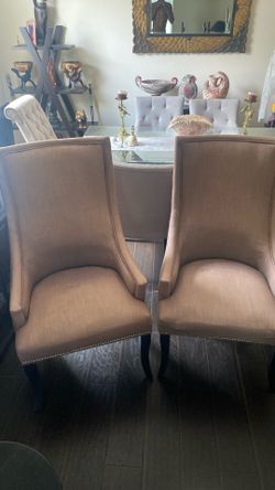 Upholstered dining armchairs