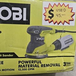 Used Ryobi 5" random orbit sander