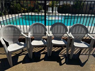 Outdoor plastic patio chairs