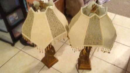 Set of Two Elephant Tall Table Lamps