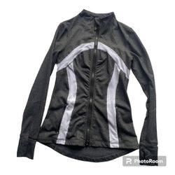 Black with lavender lululemon zip up jacket