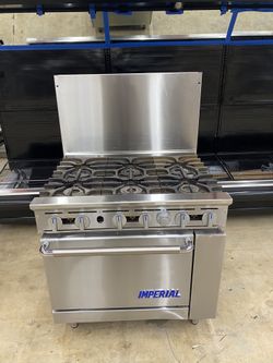 Imperial 6 Burner Stove With Oven