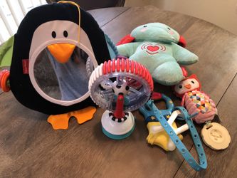 Infant developmental toys, teething toys and plush elephant sleep soother