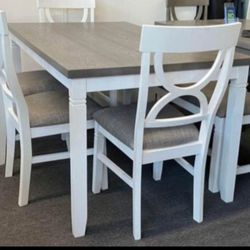 ✅️✅️6-Pc Dining Set
Table + 4 Chairs + Bench✅️