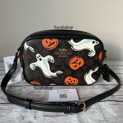 Coach Mini Jamie Camera Bag In Signature Canvas With Halloween Print 