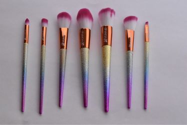 7pcs pink makeup brush set