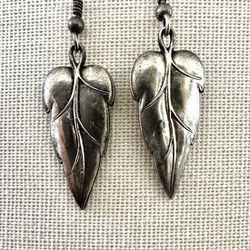  Sterling silver  vintage  leaf earrings