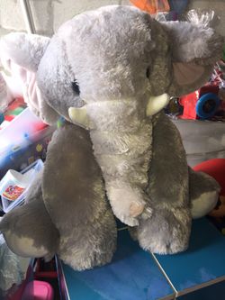 Large stuffed elephant