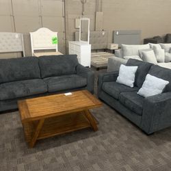 Grey Sofa Couch Set
