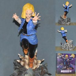 Anime Android 18 lazuli Fighting Figure PVC Statue Model Doll Toys 30CM