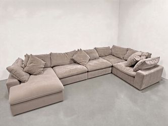 Brown Modular Sectional Sofa
