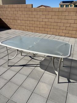 Outdoor Patio Table - Glass Top