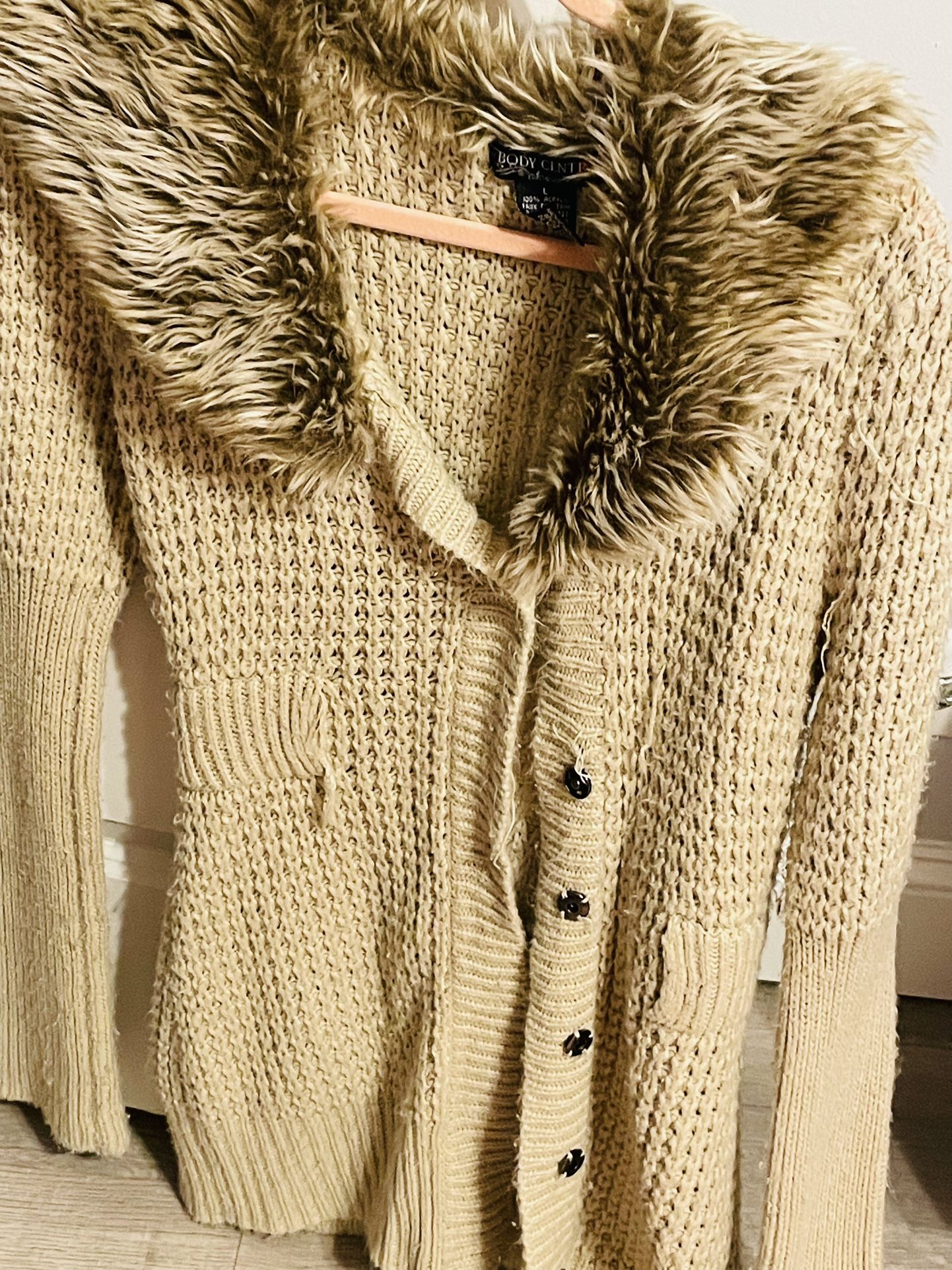 Faux Fur Cardigan