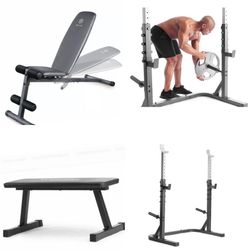 Olympic Squat And Bench Rack/ And your choice of adjustable bench or flat Bench