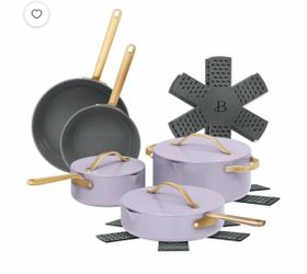 Beautiful 12‑Piece Ceramic Cookware Set — Lavender