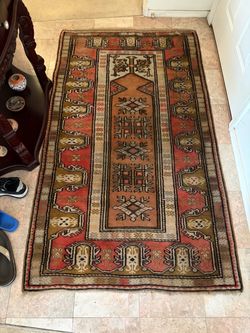Vintage Turkish Wool Area Rug