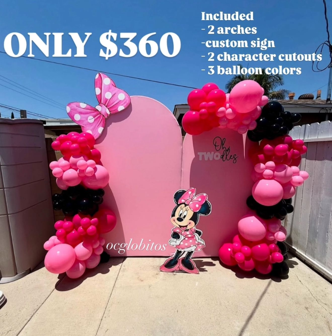 $360 Minnie Balloon Arch