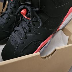 Air Jordan 6 Retro GS Black/Infrared Size 7Y – New in Box