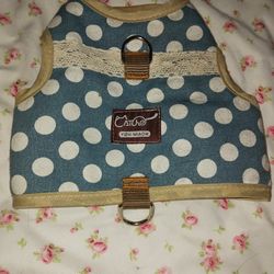 Small Dog 🐕 or Cat 🐈 Harness - Blue & White