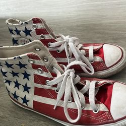 High Top American Flag Kids Converse
