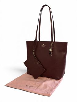 Kate Spade Leather Tote, Wristlet, Bag Charm, Dust Bag