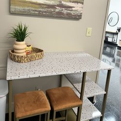 Small Dining Set With Stools